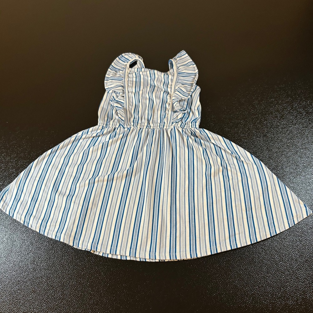 BCBG‎ Girls Striped Ruffle Dress Sleeveless Casual Playwear Sundress Kids size 5